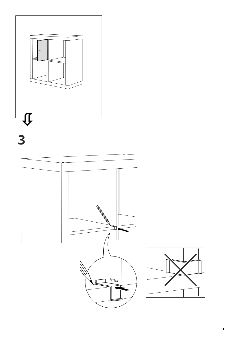 Assembly instructions for IKEA Kallax insert with door black brown | Page 11 - IKEA KALLAX insert with door 602.781.70