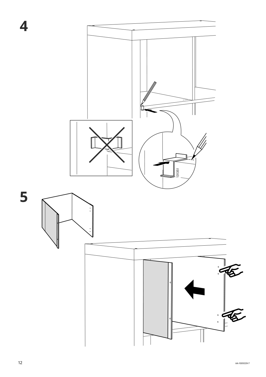 Assembly instructions for IKEA Kallax insert with door black brown | Page 12 - IKEA KALLAX insert with door 602.781.70