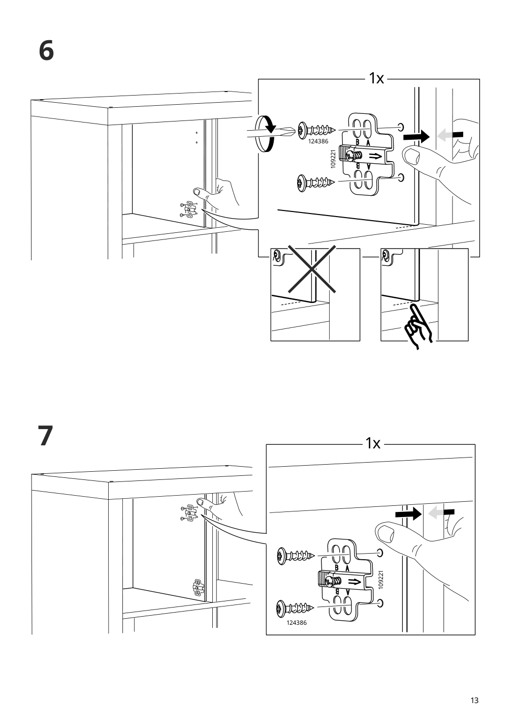 Assembly instructions for IKEA Kallax insert with door black brown | Page 13 - IKEA KALLAX insert with door 602.781.70