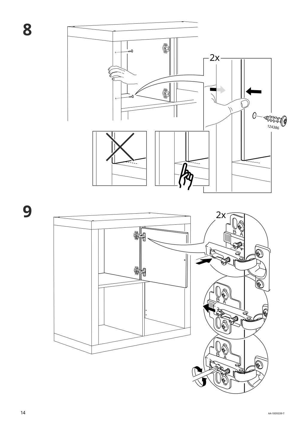 Assembly instructions for IKEA Kallax insert with door black brown | Page 14 - IKEA KALLAX insert with door 602.781.70