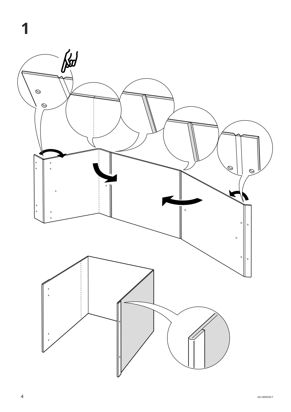 Assembly instructions for IKEA Kallax insert with door black brown | Page 4 - IKEA KALLAX insert with door 602.781.70