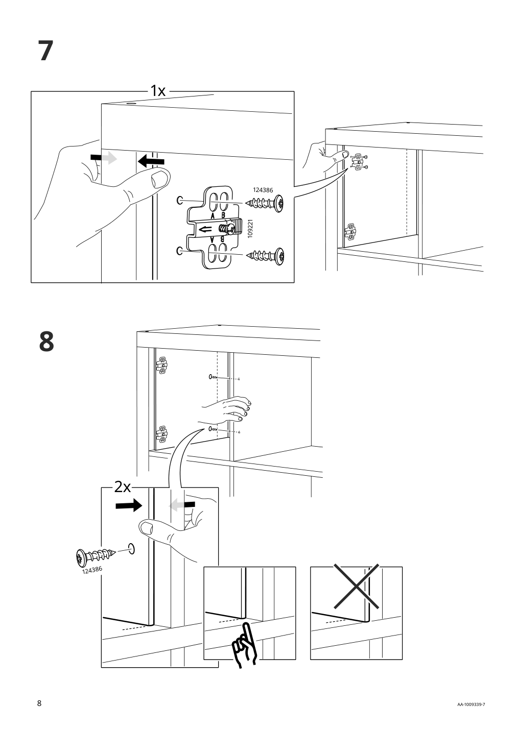 Assembly instructions for IKEA Kallax insert with door black brown | Page 8 - IKEA KALLAX insert with door 602.781.70