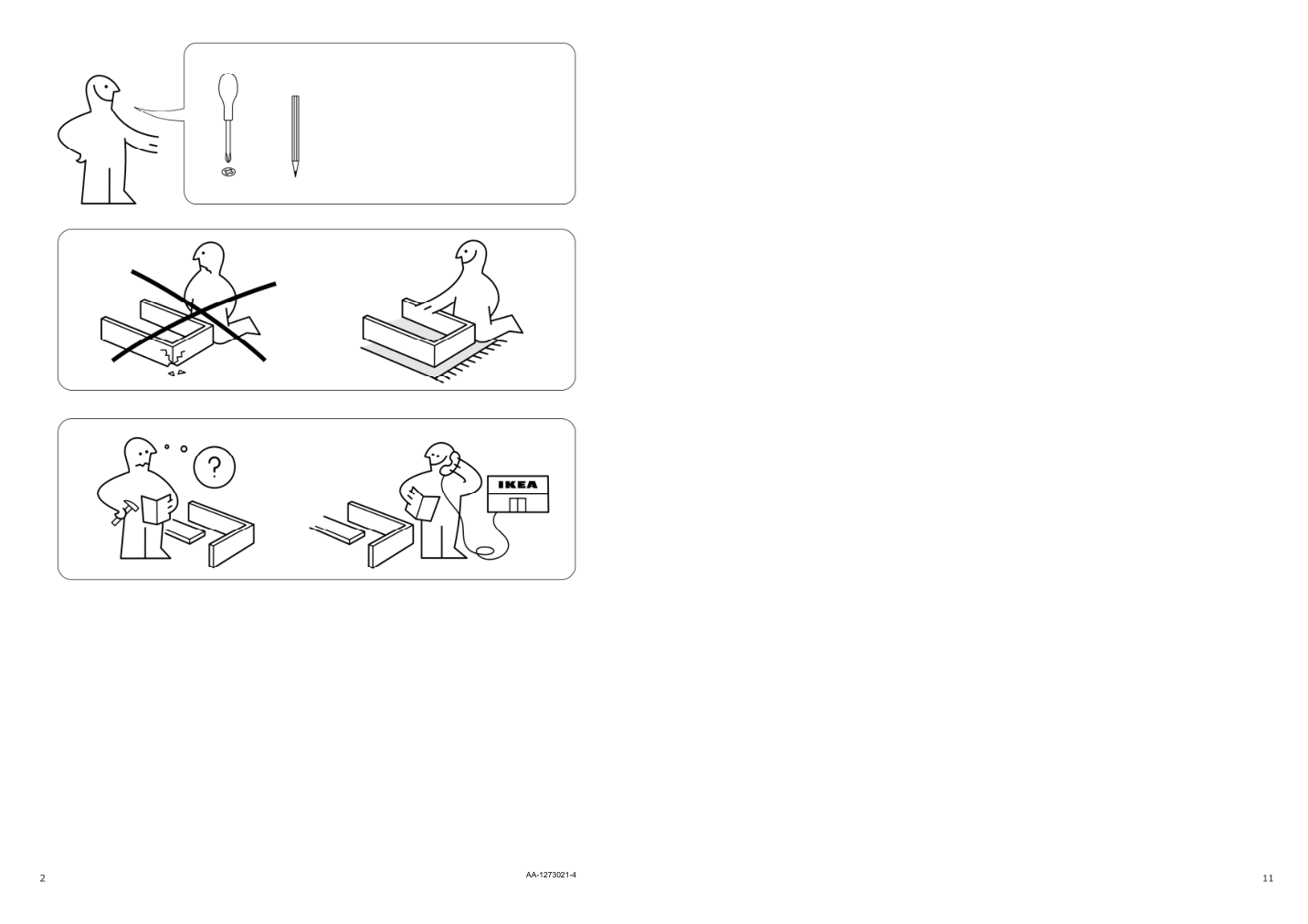 Assembly instructions for IKEA Kallax insert with door wave shaped blue | Page 2 - IKEA KALLAX insert with door 505.621.49