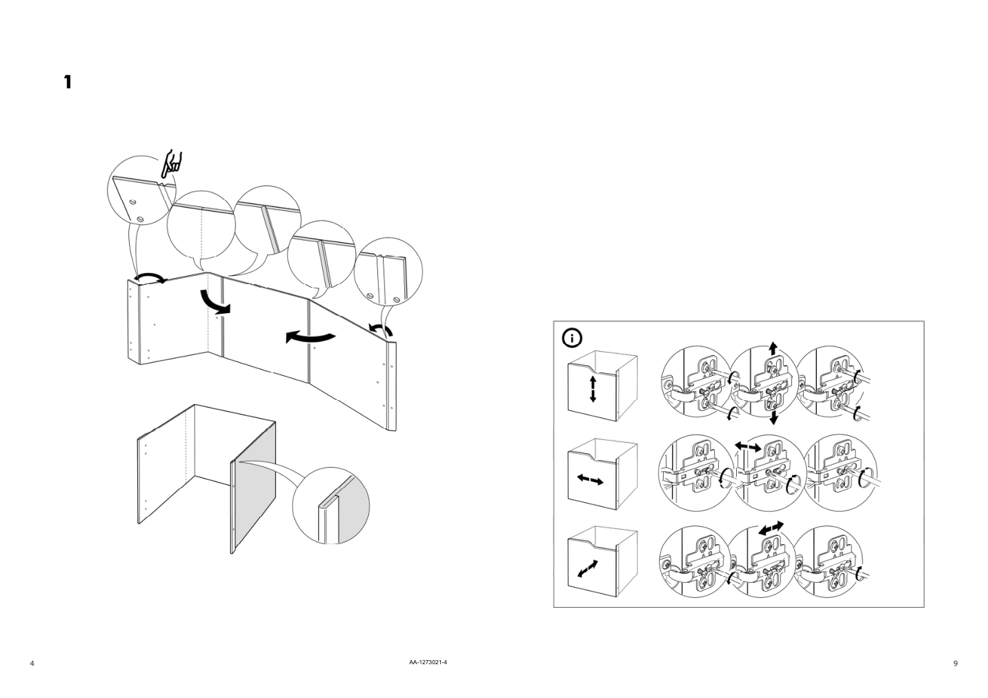 Assembly instructions for IKEA Kallax insert with door wave shaped blue | Page 4 - IKEA KALLAX insert with door 505.621.49