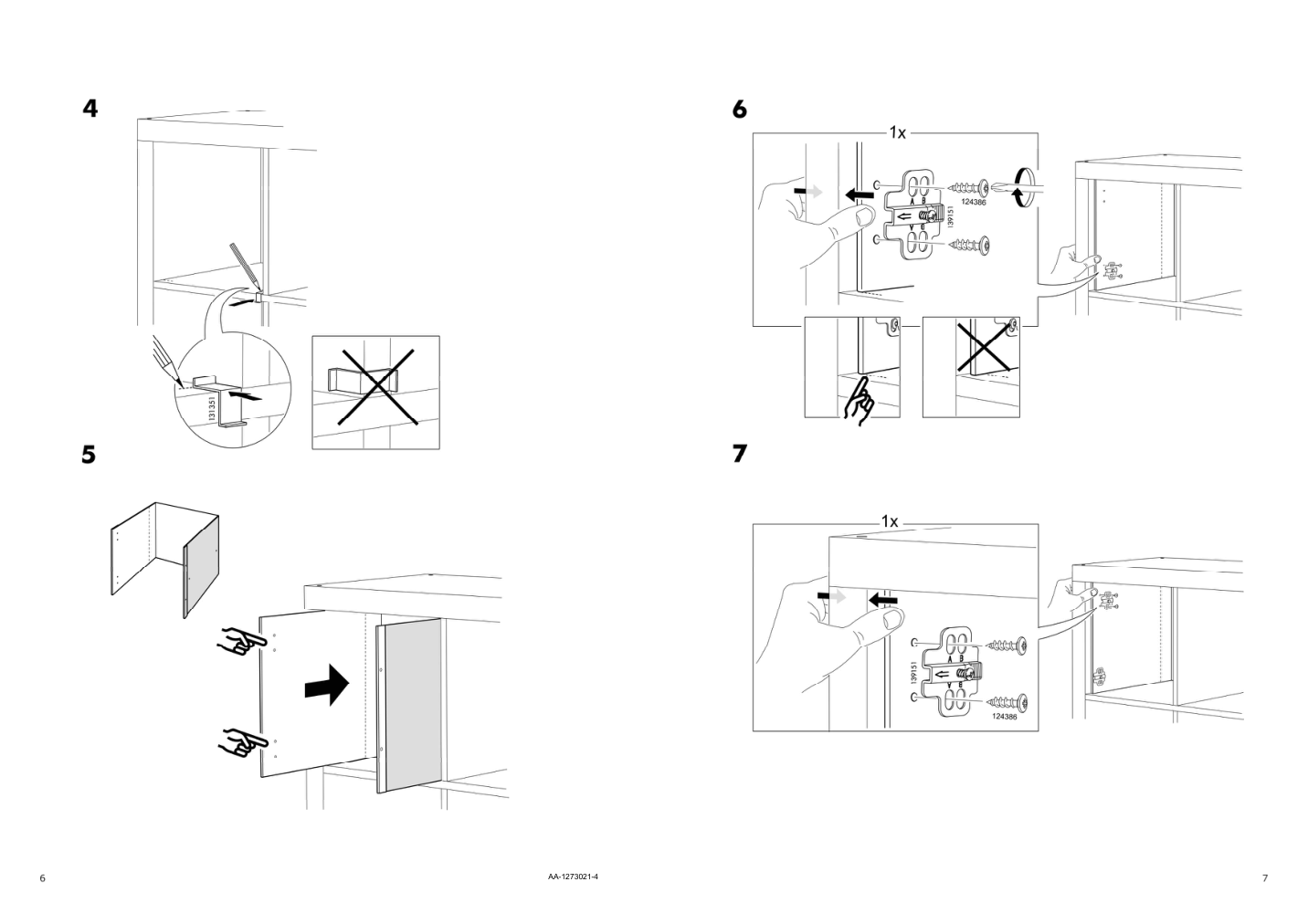 Assembly instructions for IKEA Kallax insert with door wave shaped blue | Page 6 - IKEA KALLAX insert with door 505.621.49