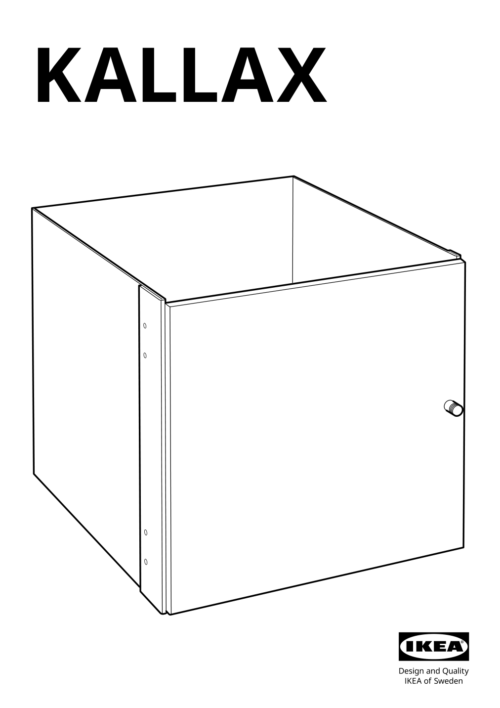 Assembly instructions for IKEA Kallax insert with door white | Page 1 - IKEA KALLAX shelf unit with 10 inserts 092.783.38