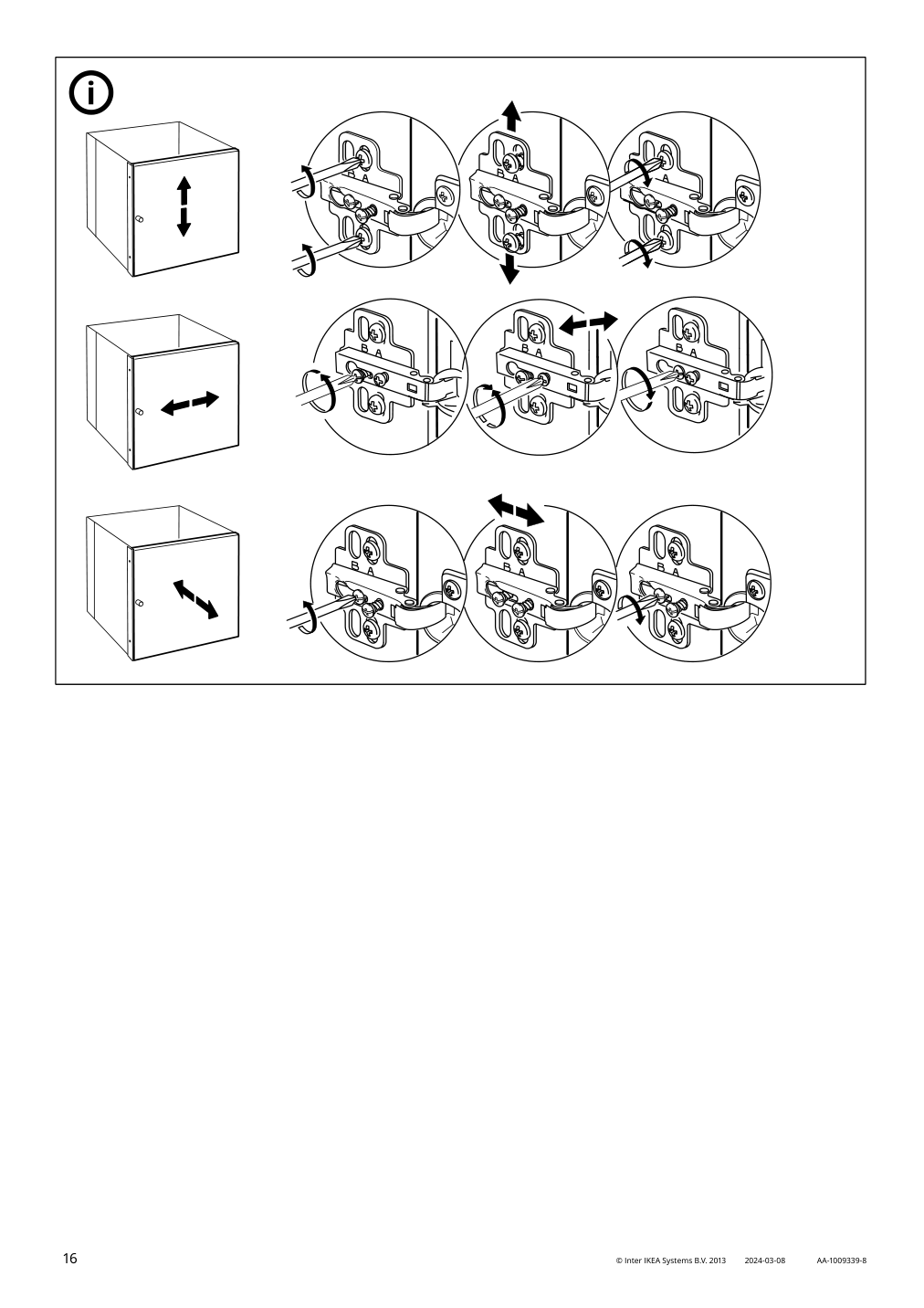 Assembly instructions for IKEA Kallax insert with door white | Page 16 - IKEA KALLAX / LACK TV storage combination 095.521.72