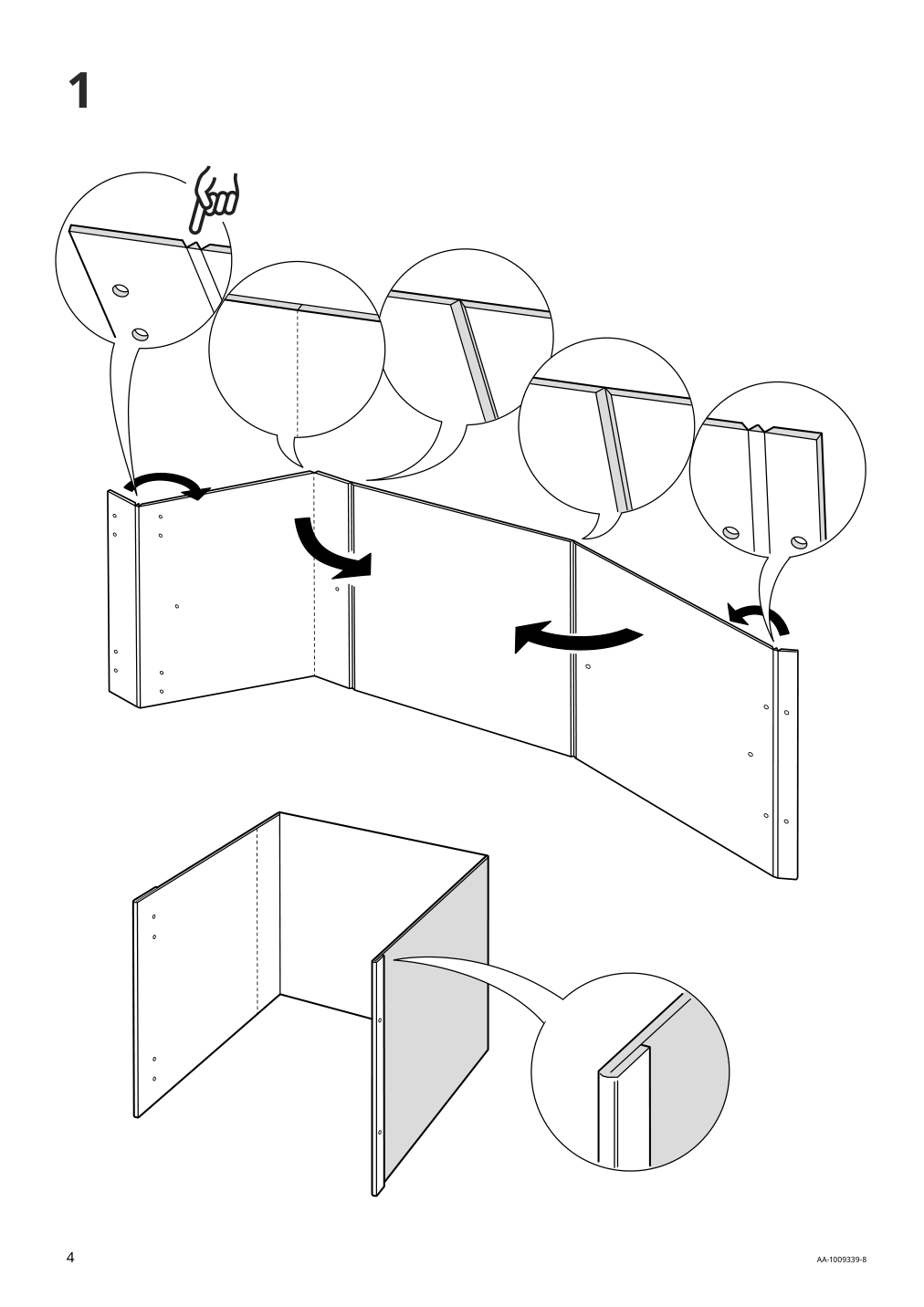 Assembly instructions for IKEA Kallax insert with door white | Page 4 - IKEA KALLAX shelf unit with doors 990.171.86