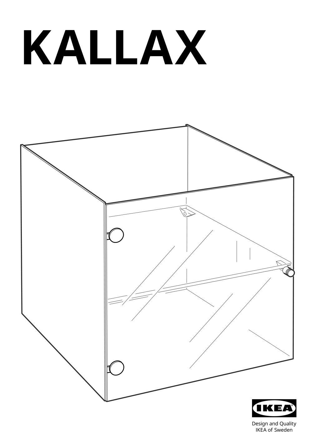 Assembly instructions for IKEA Kallax insert with glass door white | Page 1 - IKEA KALLAX shelf unit with 4 inserts 095.731.98