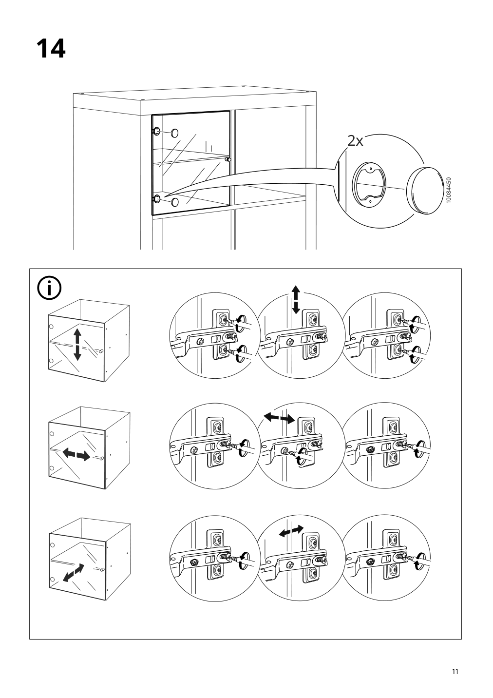 Assembly instructions for IKEA Kallax insert with glass door white | Page 11 - IKEA KALLAX shelf unit with 4 inserts 095.731.98