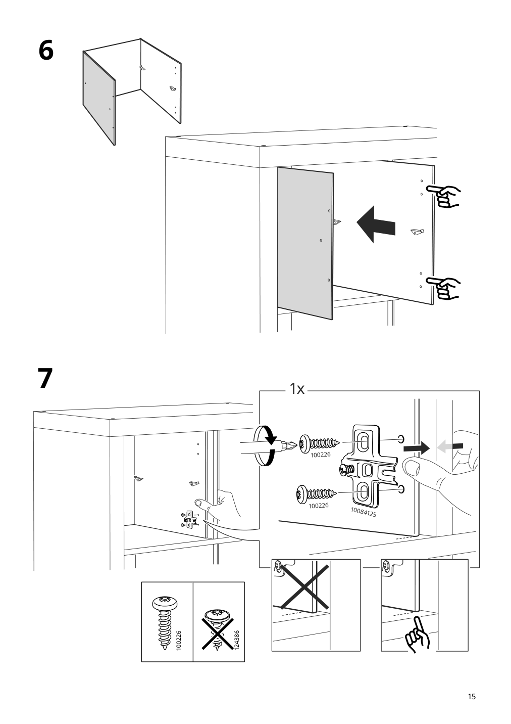 Assembly instructions for IKEA Kallax insert with glass door white | Page 15 - IKEA KALLAX shelf unit with 4 inserts 095.731.98