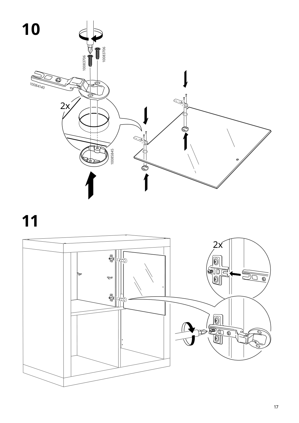 Assembly instructions for IKEA Kallax insert with glass door white | Page 17 - IKEA KALLAX shelf unit with 4 inserts 095.731.98