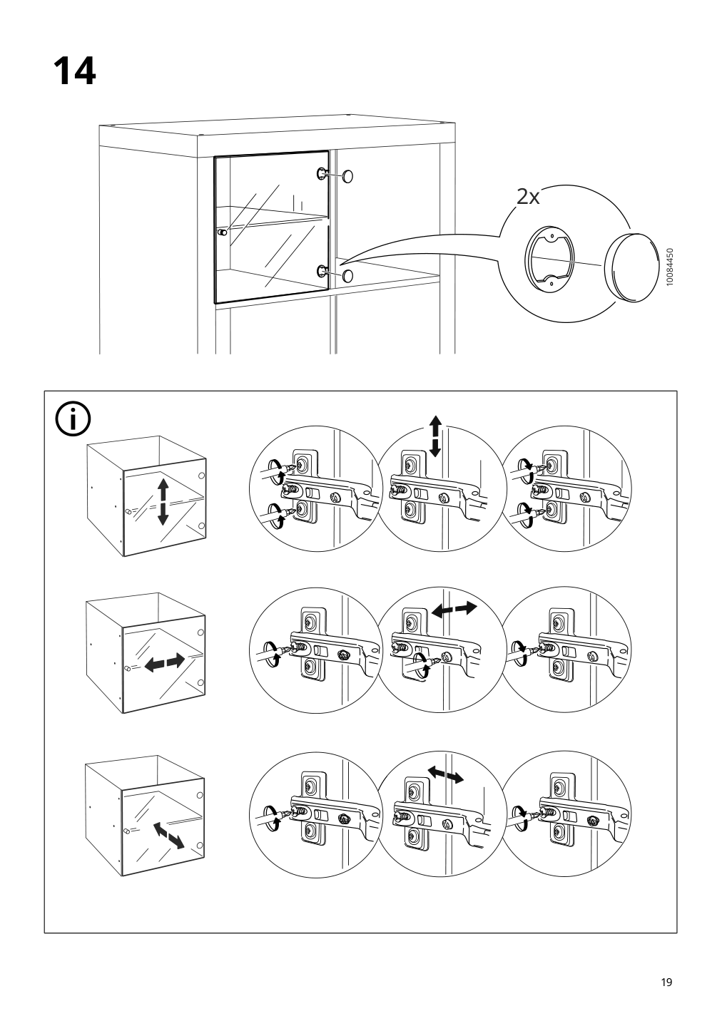 Assembly instructions for IKEA Kallax insert with glass door white | Page 19 - IKEA KALLAX shelf unit with 4 inserts 095.731.98