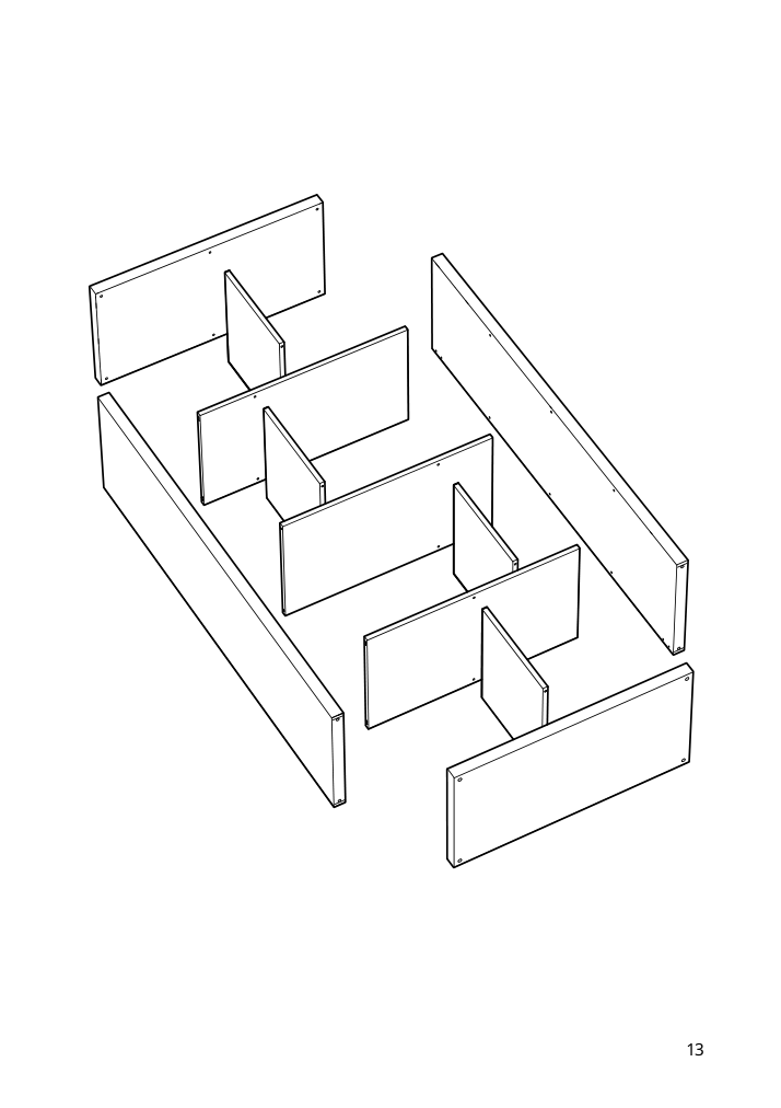 Assembly instructions for IKEA Kallax shelf unit dark green | Page 13 - IKEA KALLAX shelving unit with underframe 995.635.81