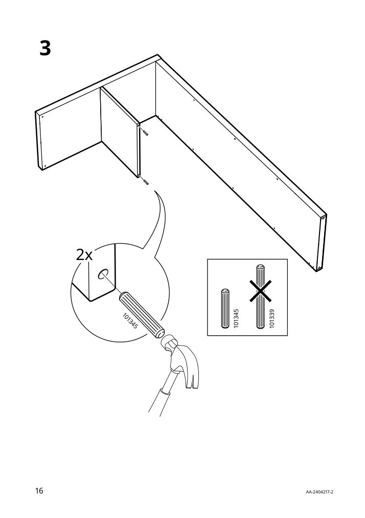 Assembly instructions for IKEA Kallax shelf unit dark green | Page 16 - IKEA KALLAX shelf unit 405.620.79