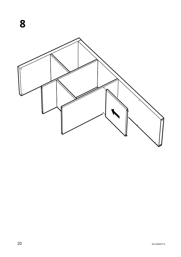 Assembly instructions for IKEA Kallax shelf unit dark green | Page 20 - IKEA KALLAX shelving unit with underframe 995.635.81