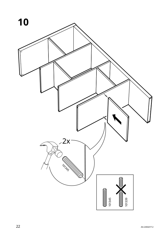 Assembly instructions for IKEA Kallax shelf unit dark green | Page 22 - IKEA KALLAX shelf unit 405.620.79