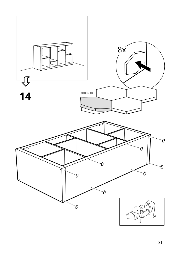 Assembly instructions for IKEA Kallax shelf unit dark green | Page 31 - IKEA KALLAX shelf unit 405.620.79