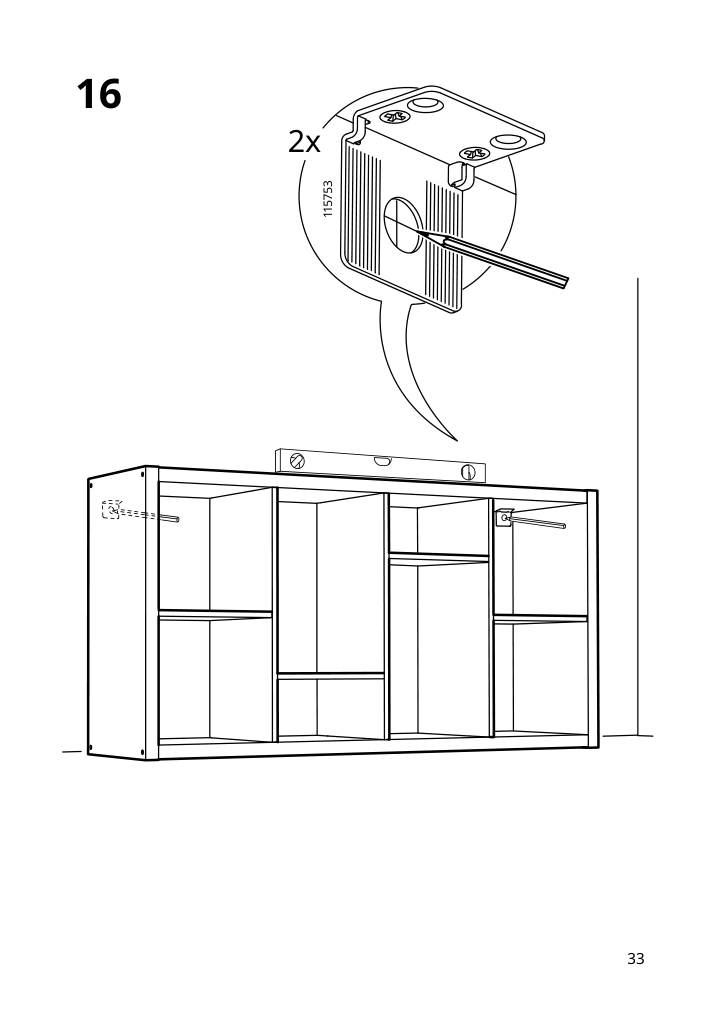 Assembly instructions for IKEA Kallax shelf unit dark green | Page 33 - IKEA KALLAX shelving unit with underframe 995.635.81