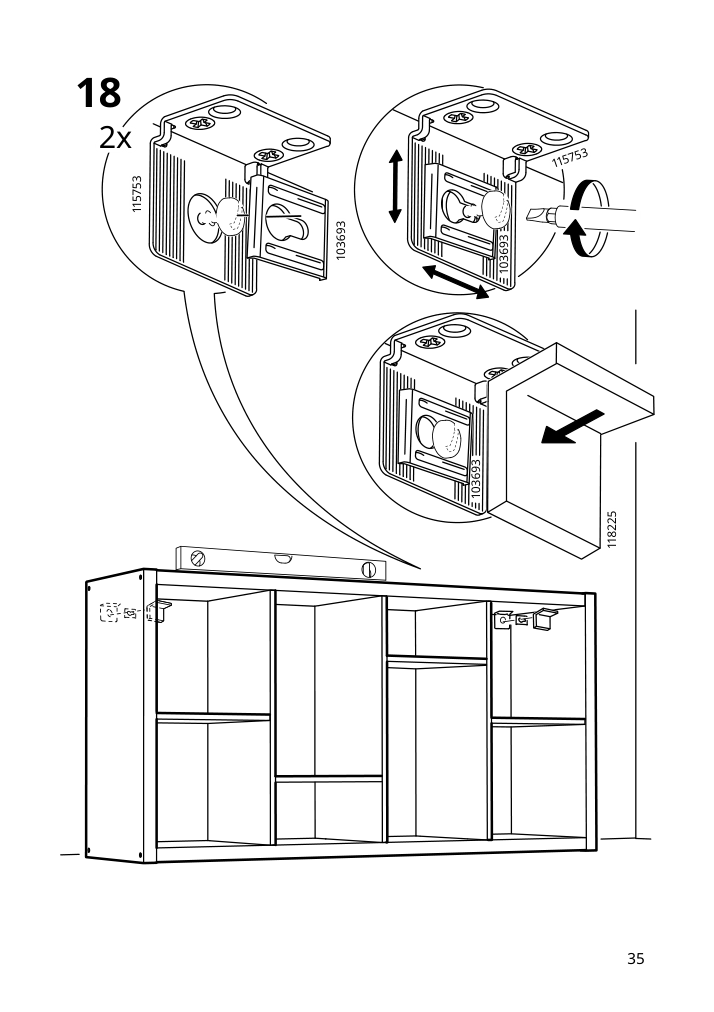 Assembly instructions for IKEA Kallax shelf unit dark green | Page 35 - IKEA KALLAX shelving unit with underframe 995.635.81