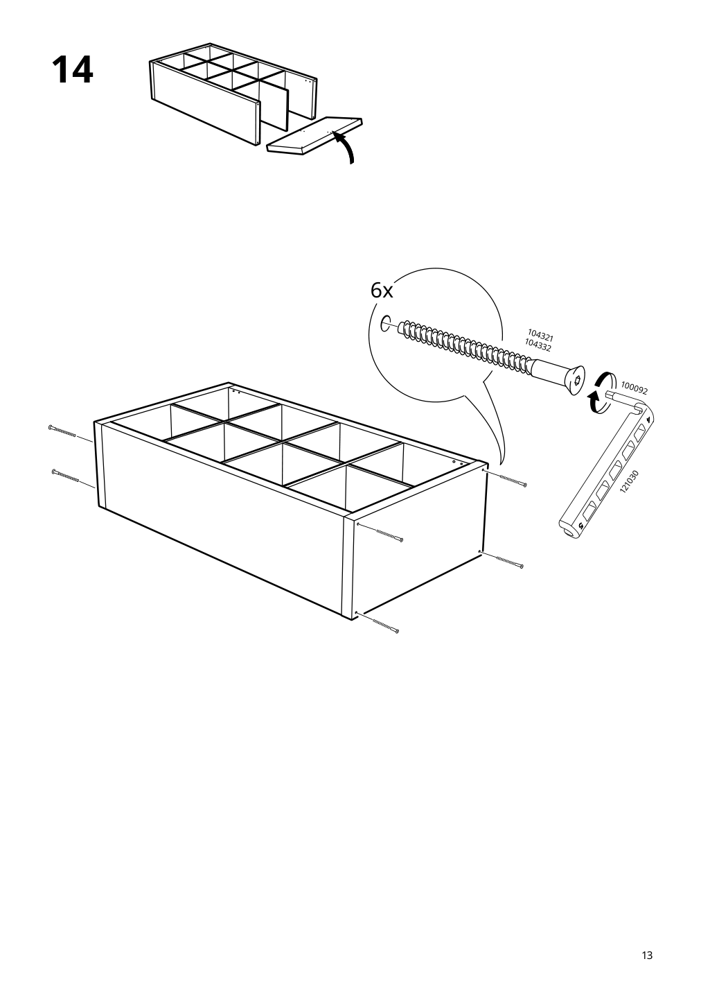 Assembly instructions for IKEA Kallax shelf unit black brown | Page 13 - IKEA KALLAX / LACK storage combination with shelf 593.987.29