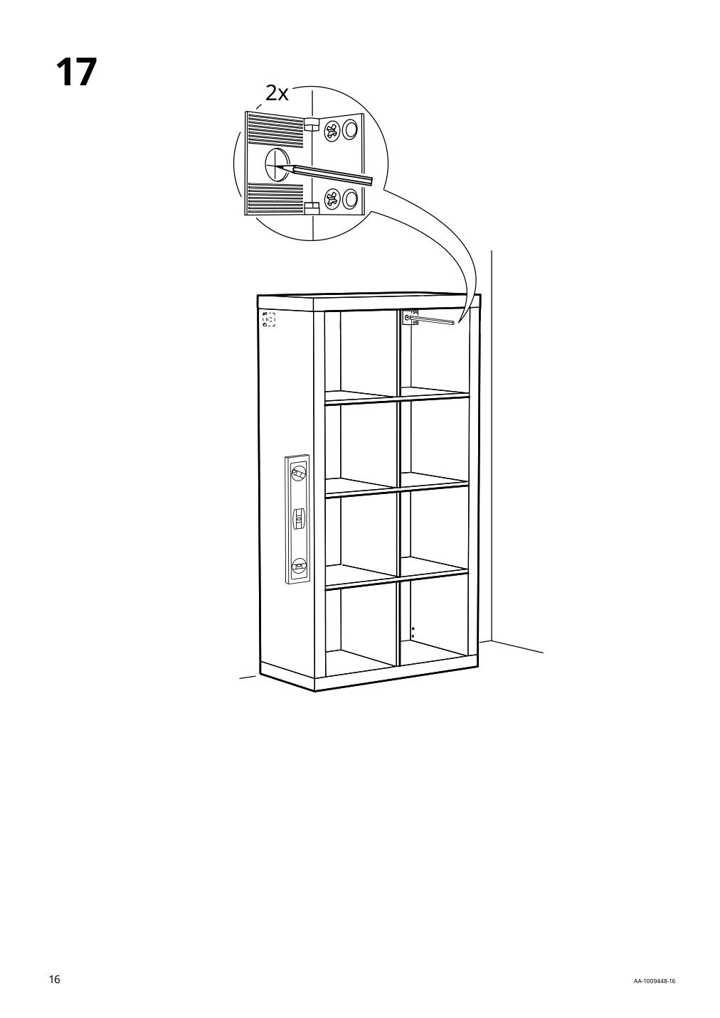 Assembly instructions for IKEA Kallax shelf unit black brown | Page 16 - IKEA KALLAX / LACK TV storage combination 895.521.73