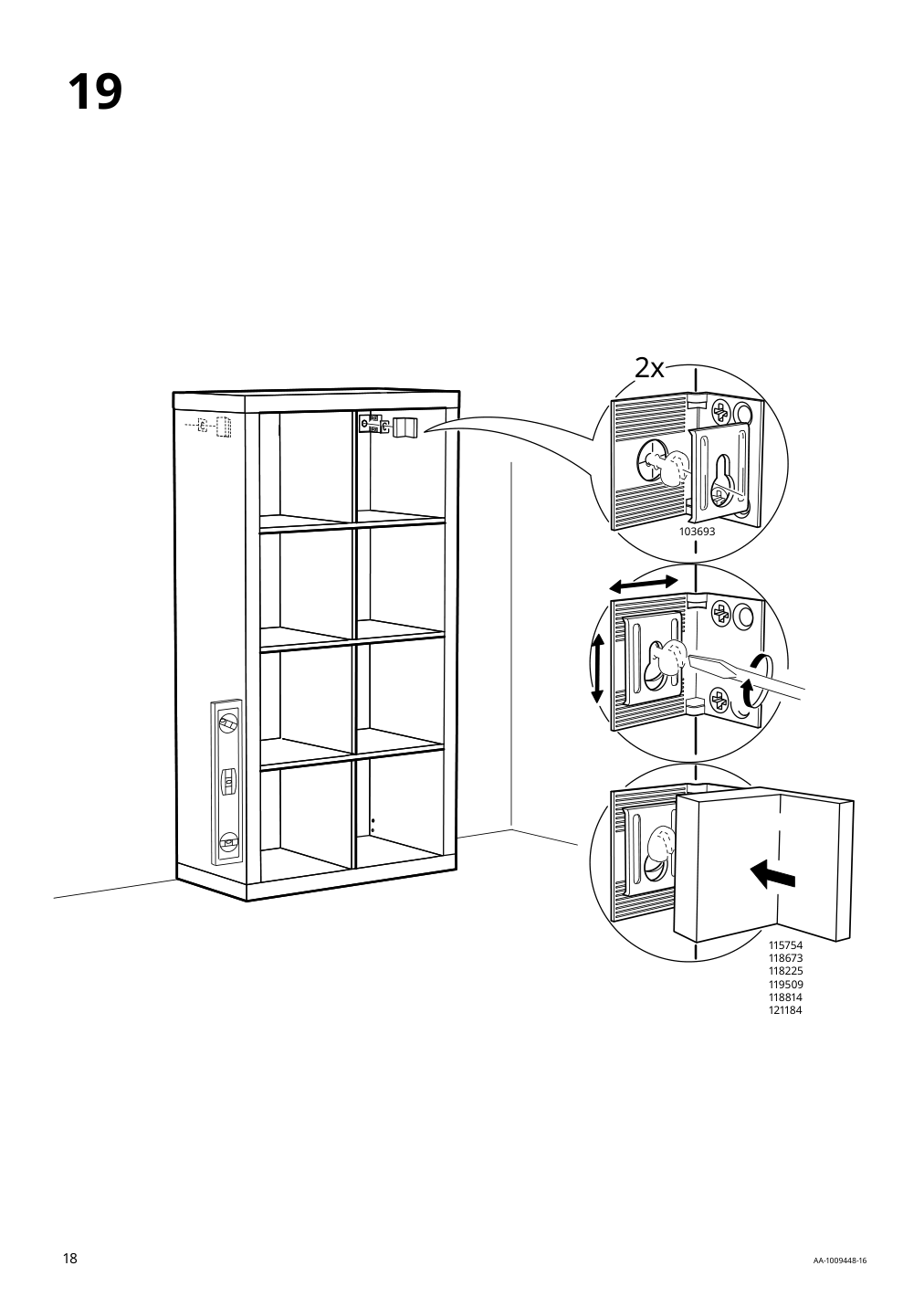 Assembly instructions for IKEA Kallax shelf unit high gloss white | Page 18 - IKEA KALLAX shelf unit 103.057.41