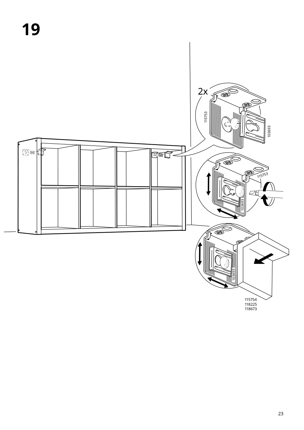 Assembly instructions for IKEA Kallax shelf unit black brown | Page 23 - IKEA KALLAX / LACK TV storage combination 895.521.73