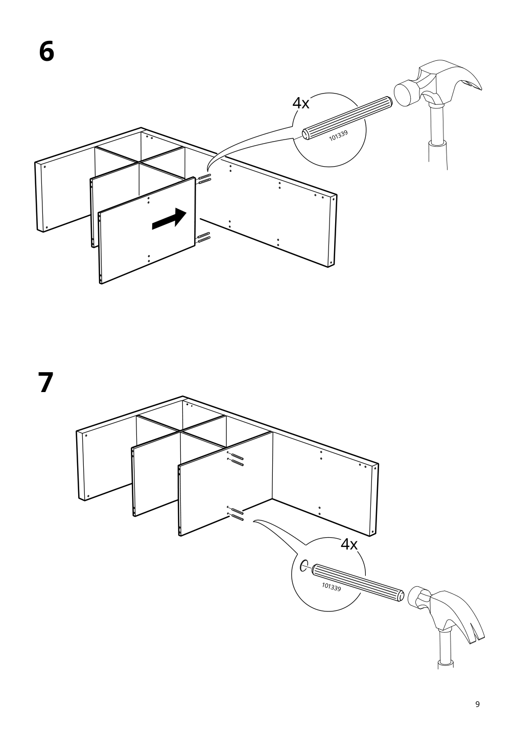 Assembly instructions for IKEA Kallax shelf unit black brown | Page 9 - IKEA KALLAX shelf unit with 4 inserts 292.783.04