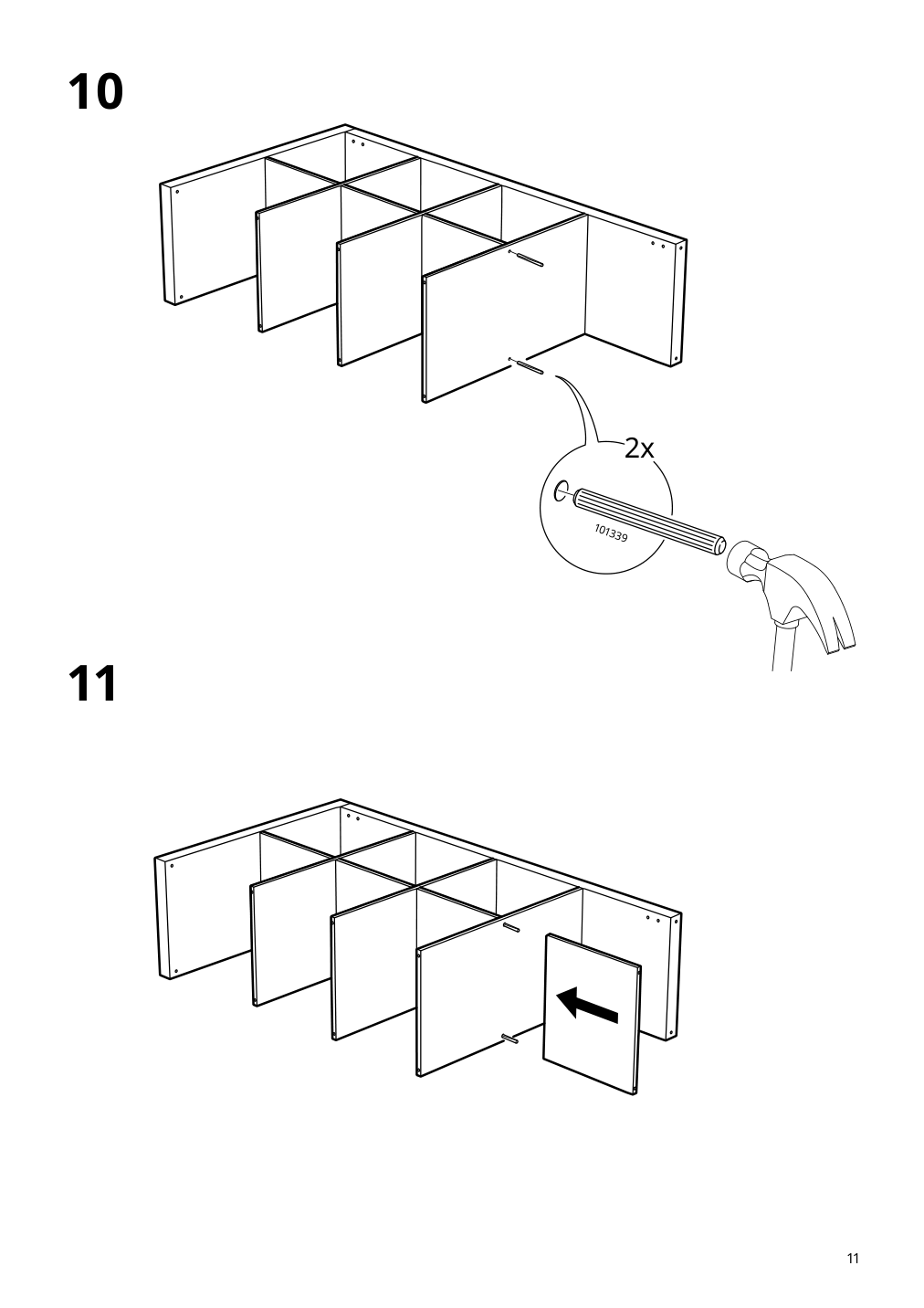 Assembly instructions for IKEA Kallax shelf unit black brown | Page 11 - IKEA KALLAX / LAGKAPTEN workstation 294.816.83