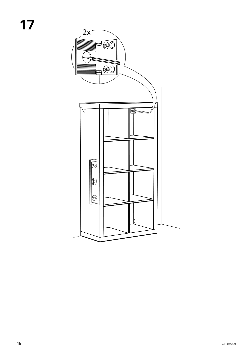 Assembly instructions for IKEA Kallax shelf unit black brown | Page 16 - IKEA KALLAX / LAGKAPTEN workstation 494.816.58