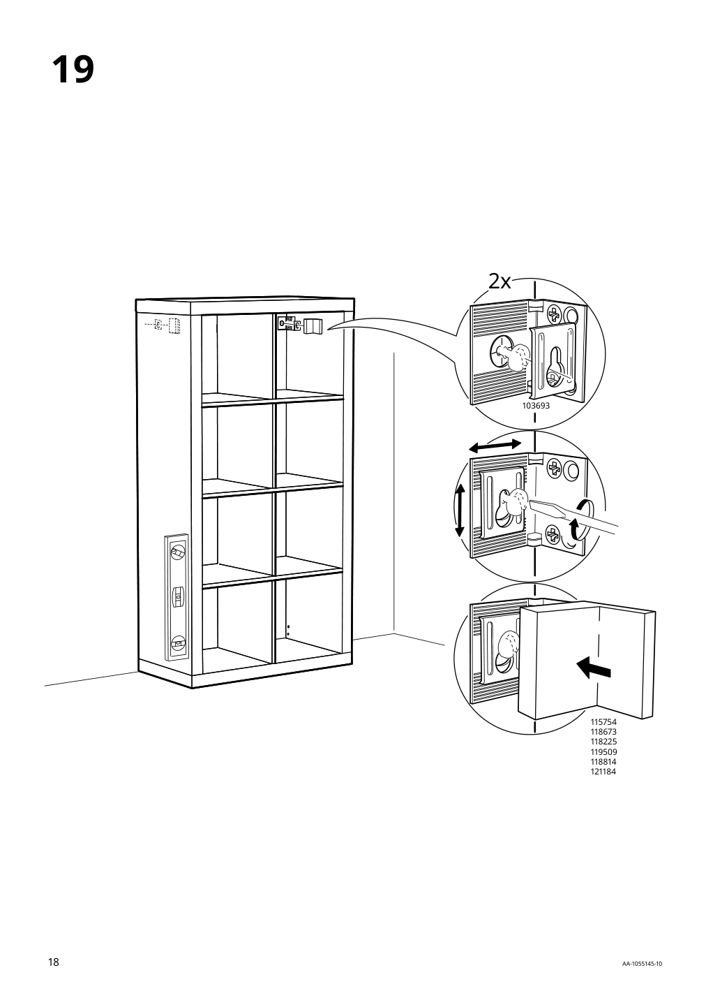 Assembly instructions for IKEA Kallax shelf unit white stained oak effect | Page 18 - IKEA KALLAX / LACK storage combination with shelf 393.987.30