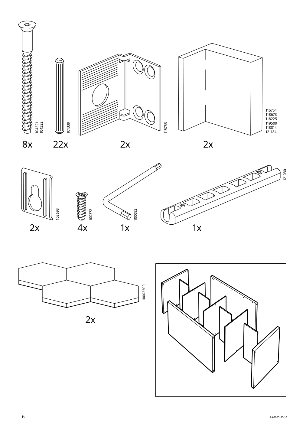 Assembly instructions for IKEA Kallax shelf unit white stained oak effect | Page 6 - IKEA KALLAX / LACK storage combination with shelf 393.987.30