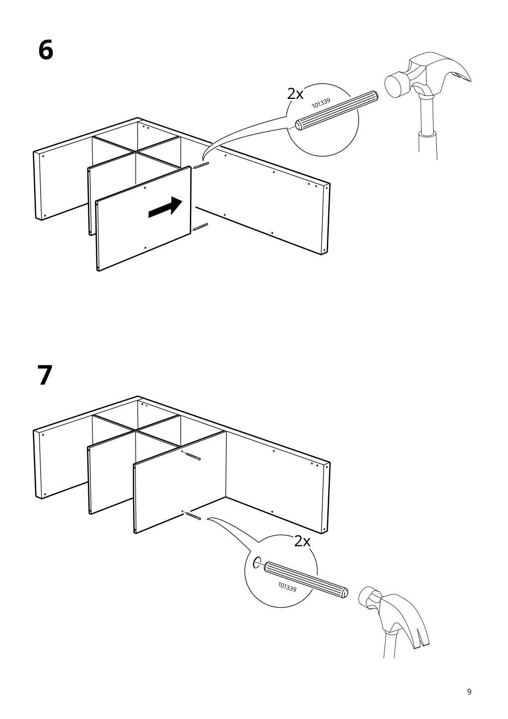 Assembly instructions for IKEA Kallax shelf unit black brown | Page 9 - IKEA KALLAX / LACK storage combination with shelf 593.987.29