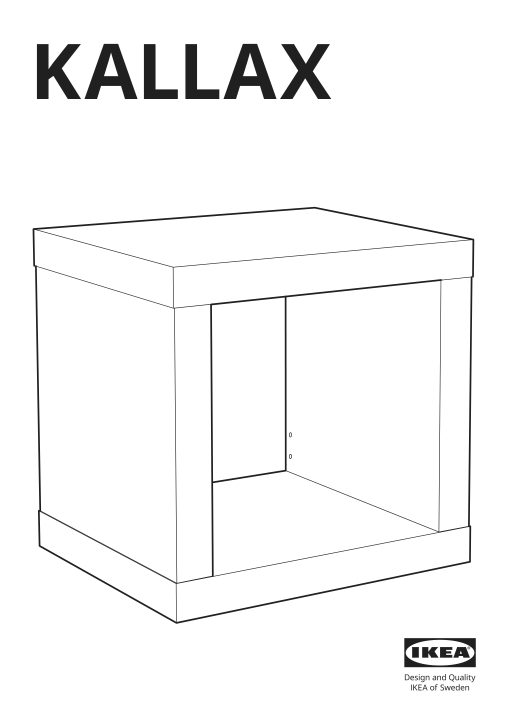 Assembly instructions for IKEA Kallax shelf unit gray wood effect | Page 1 - IKEA KALLAX shelf unit 604.779.33