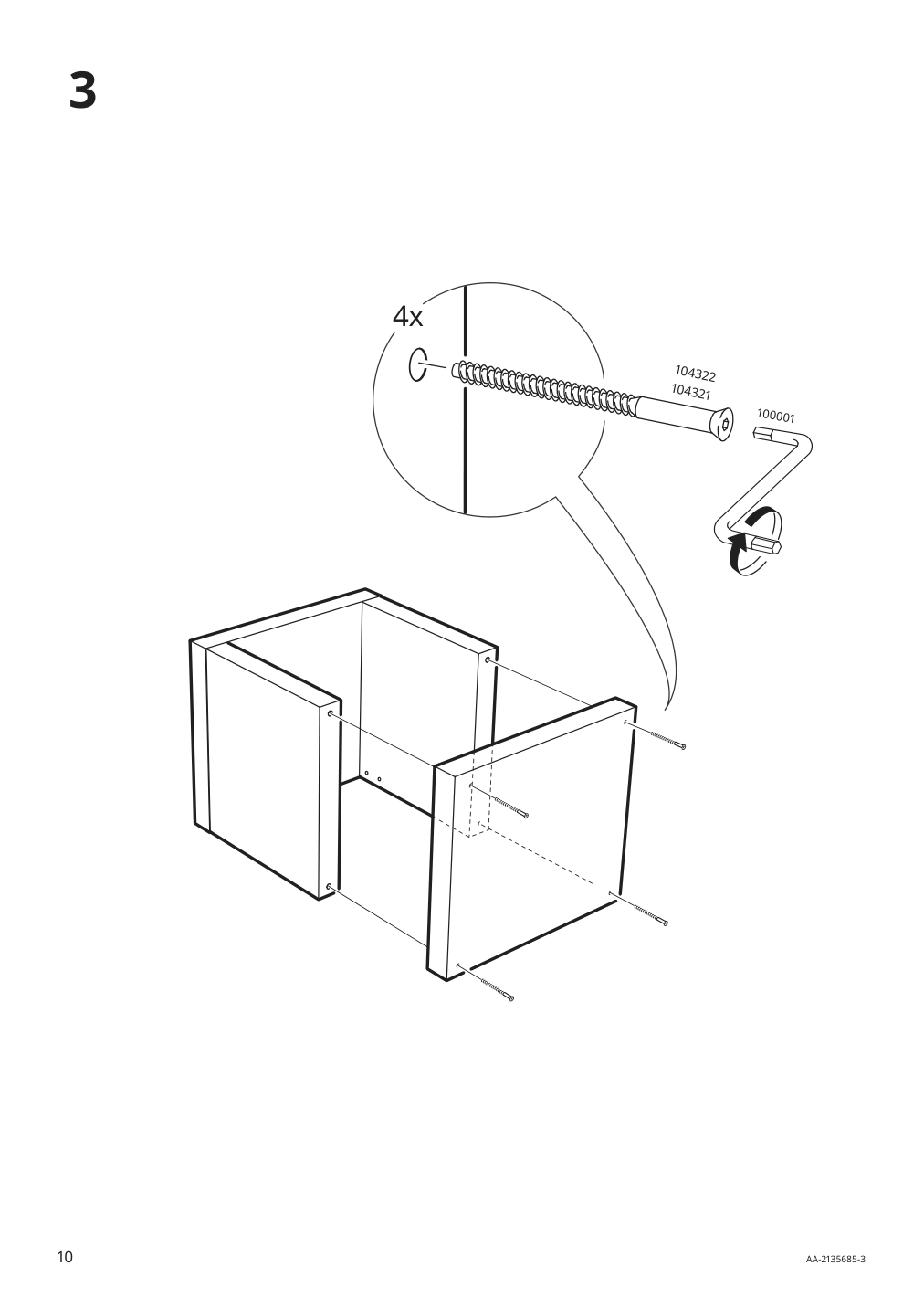 Assembly instructions for IKEA Kallax shelf unit gray wood effect | Page 10 - IKEA KALLAX shelf unit 604.779.33