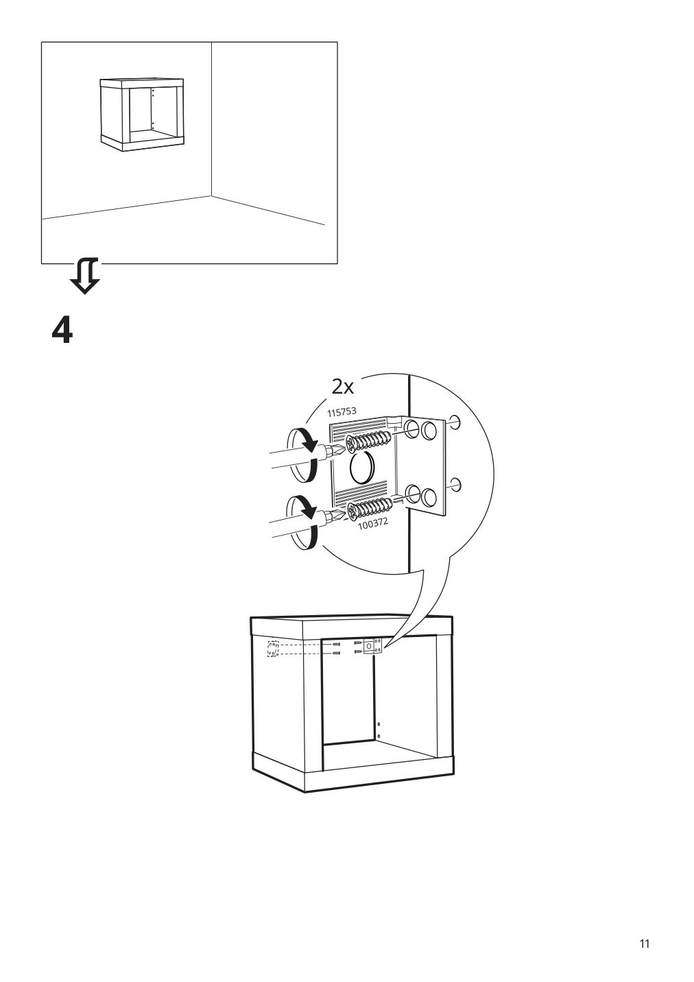 Assembly instructions for IKEA Kallax shelf unit gray wood effect | Page 11 - IKEA KALLAX shelf unit 604.779.33