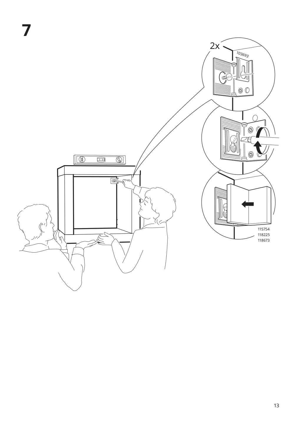 Assembly instructions for IKEA Kallax shelf unit gray wood effect | Page 13 - IKEA KALLAX shelf unit 604.779.33