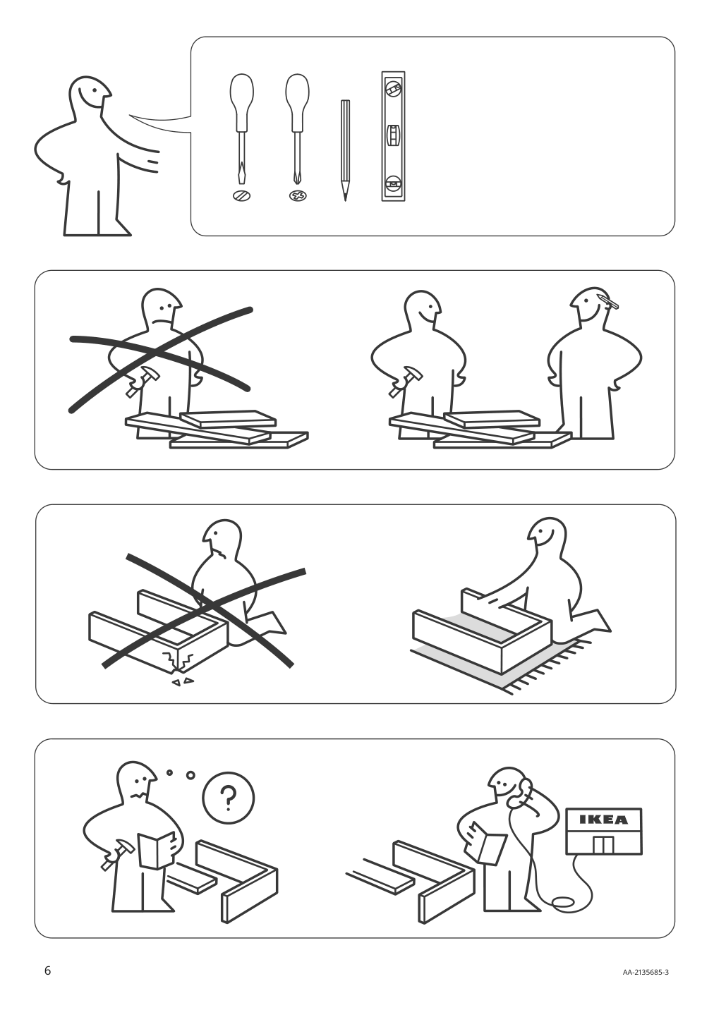 Assembly instructions for IKEA Kallax shelf unit gray wood effect | Page 6 - IKEA KALLAX shelf unit 604.779.33