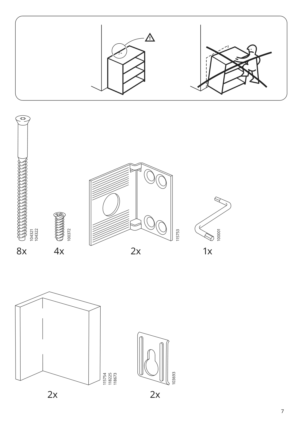 Assembly instructions for IKEA Kallax shelf unit gray wood effect | Page 7 - IKEA KALLAX shelf unit 604.779.33