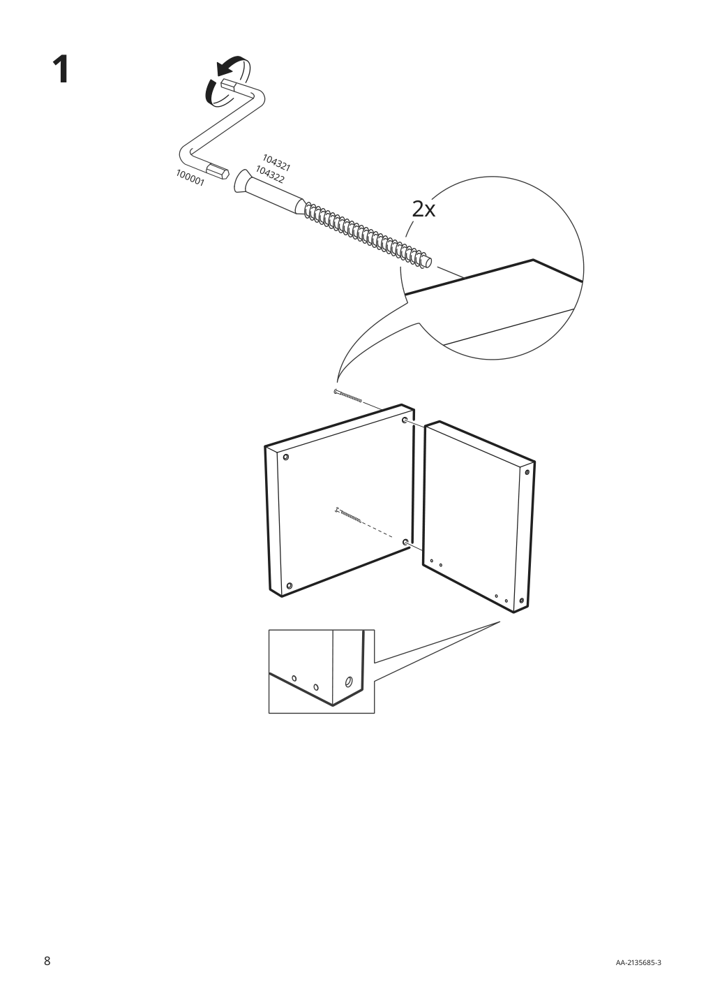 Assembly instructions for IKEA Kallax shelf unit gray wood effect | Page 8 - IKEA KALLAX shelf unit 604.779.33