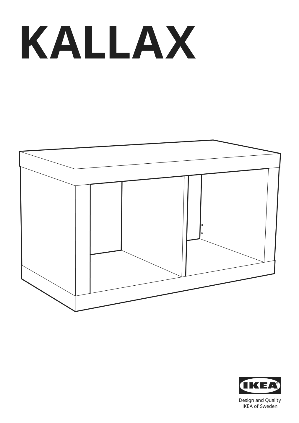 Assembly instructions for IKEA Kallax shelf unit gray wood effect | Page 1 - IKEA KALLAX shelf unit 104.779.35