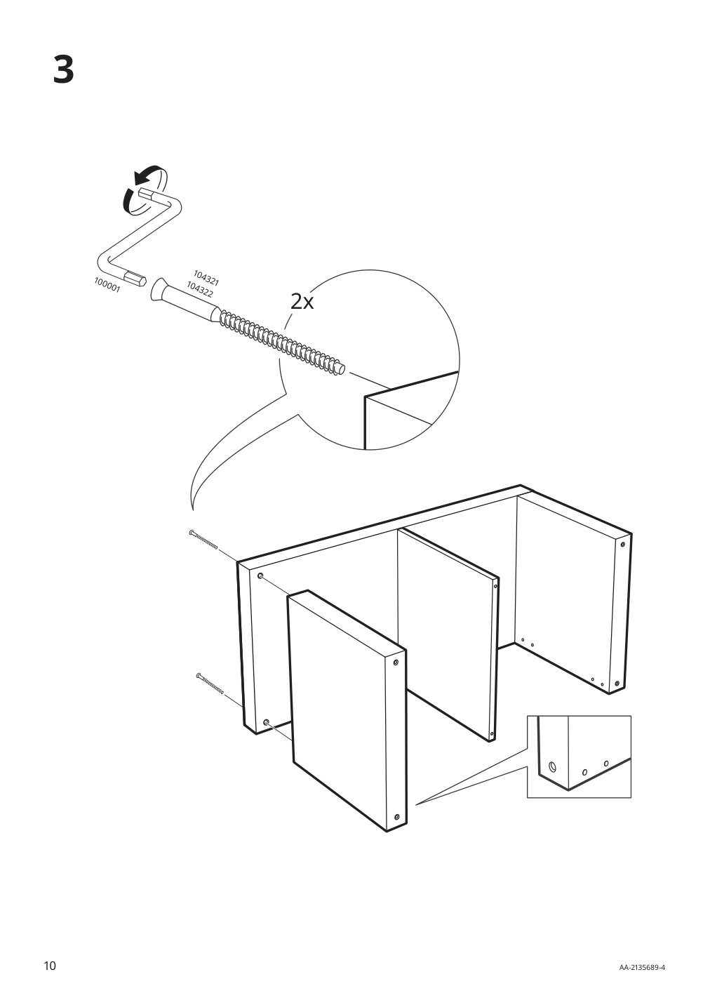 Assembly instructions for IKEA Kallax shelf unit gray wood effect | Page 10 - IKEA KALLAX shelf unit 104.779.35