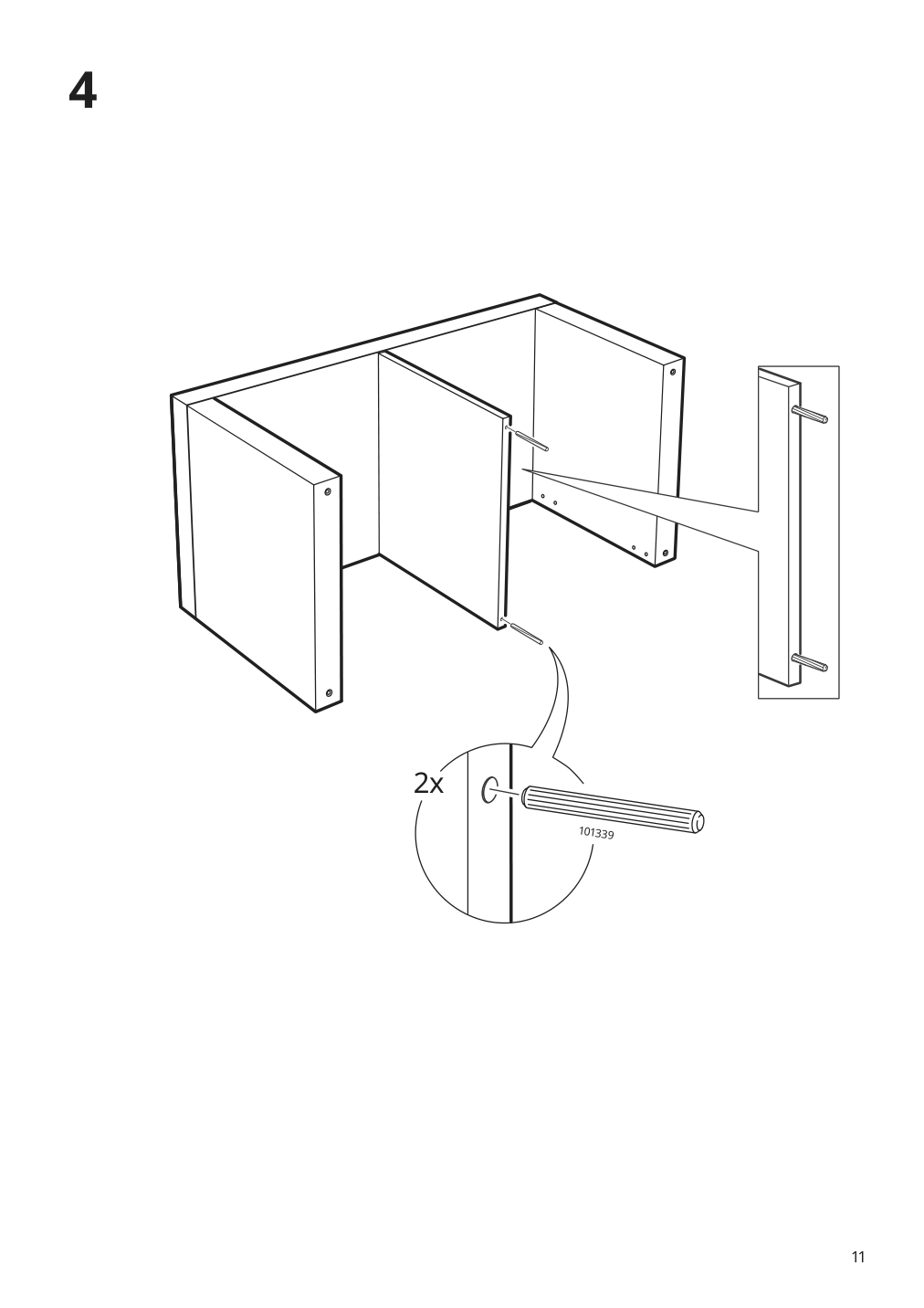 Assembly instructions for IKEA Kallax shelf unit gray wood effect | Page 11 - IKEA KALLAX shelf unit 104.779.35