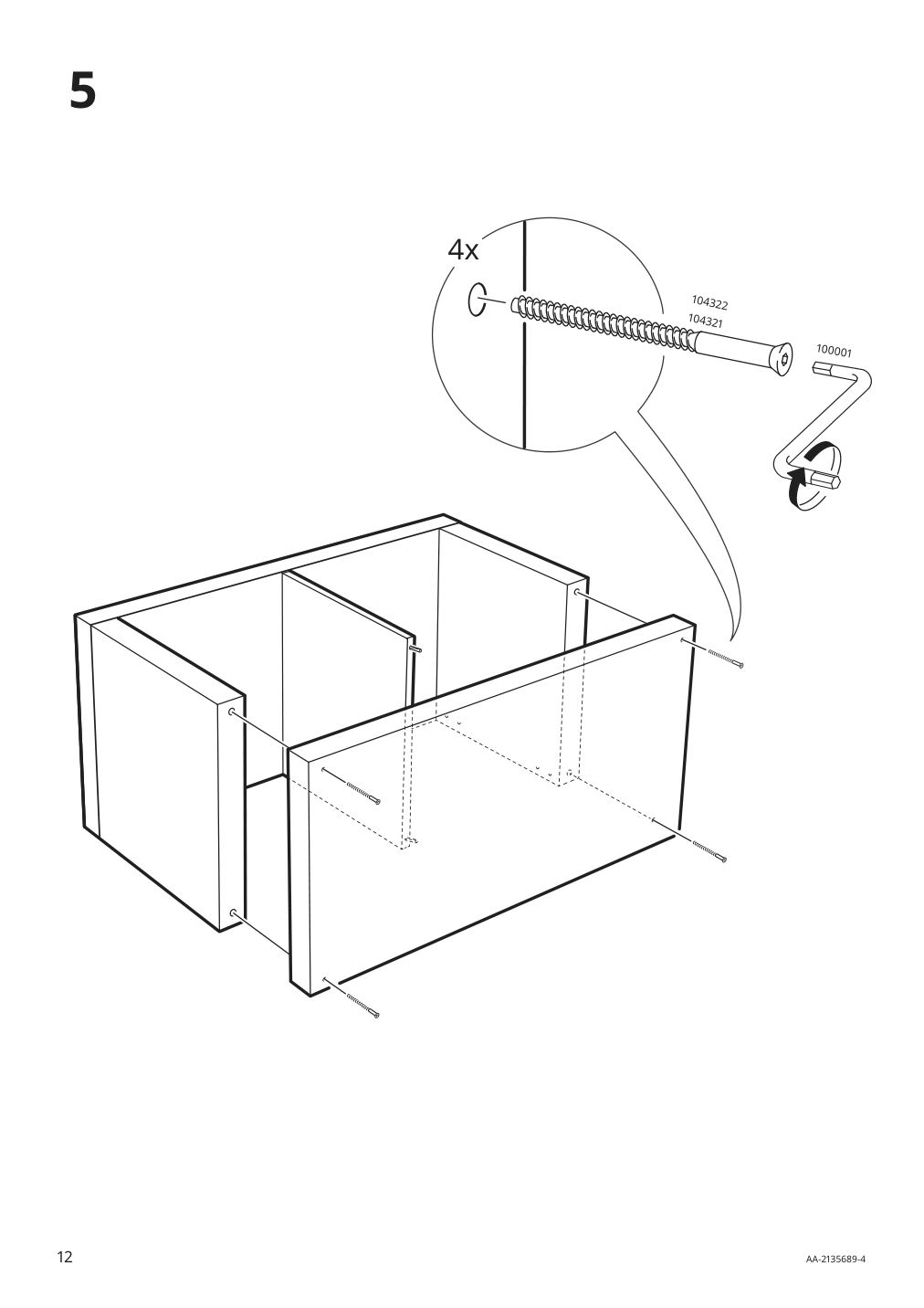 Assembly instructions for IKEA Kallax shelf unit gray wood effect | Page 12 - IKEA KALLAX shelf unit 104.779.35