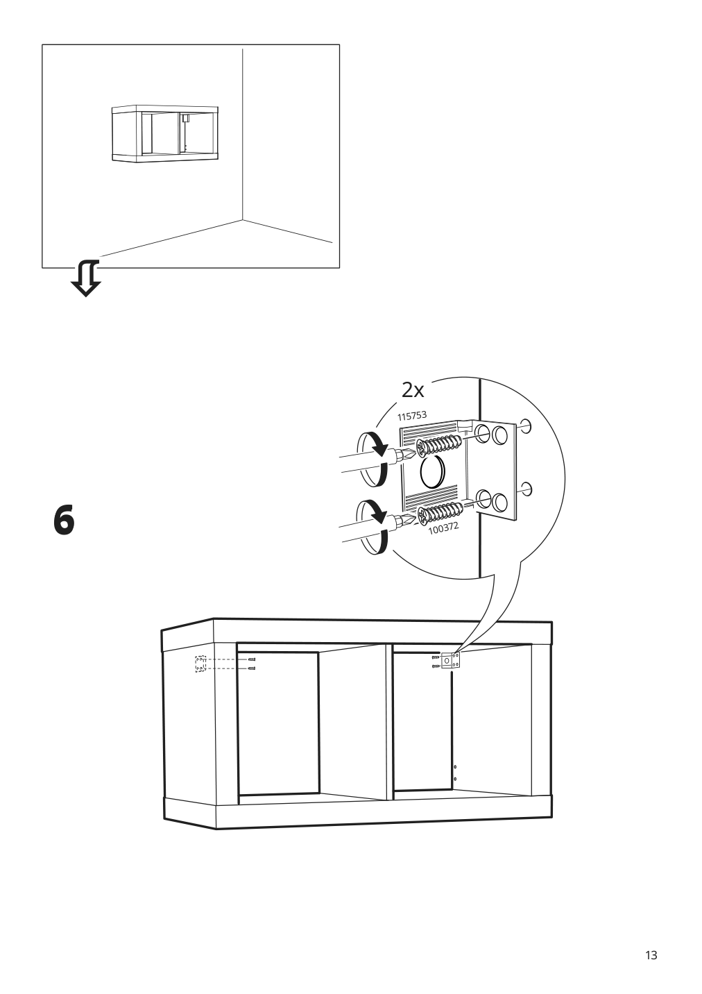 Assembly instructions for IKEA Kallax shelf unit gray wood effect | Page 13 - IKEA KALLAX shelf unit 104.779.35