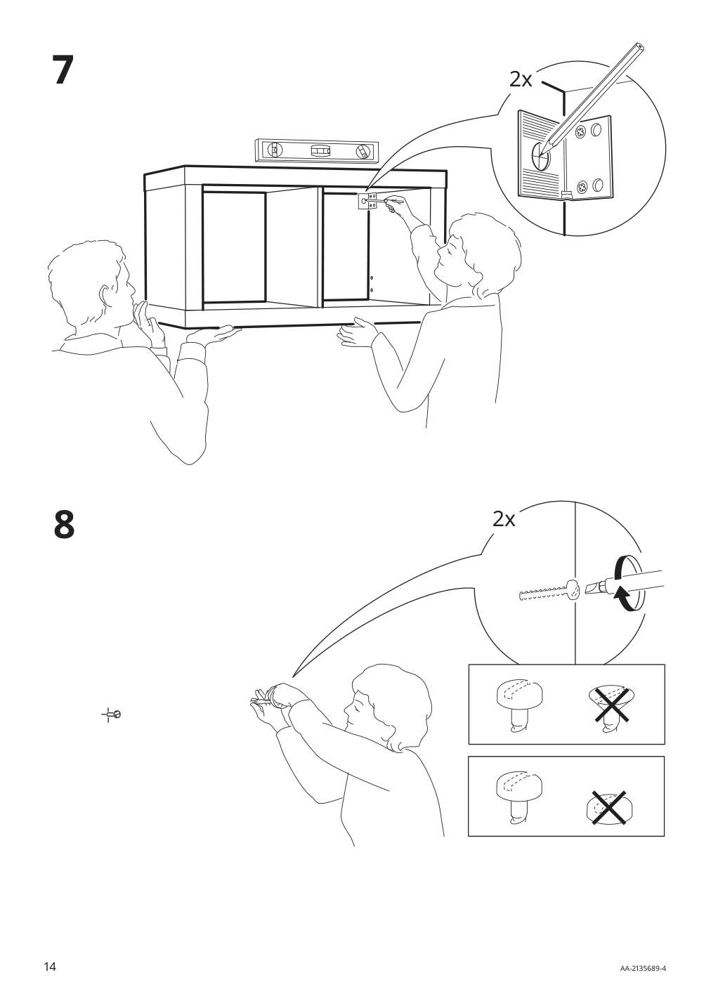 Assembly instructions for IKEA Kallax shelf unit gray wood effect | Page 14 - IKEA KALLAX shelf unit 104.779.35