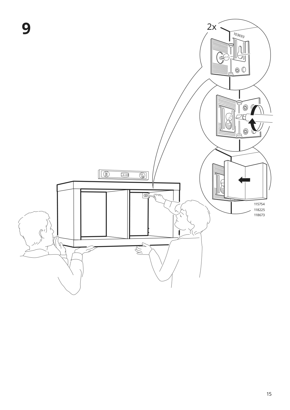 Assembly instructions for IKEA Kallax shelf unit gray wood effect | Page 15 - IKEA KALLAX shelf unit 104.779.35