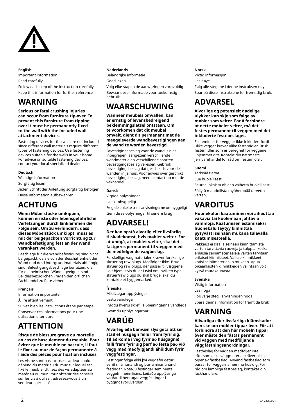 Assembly instructions for IKEA Kallax shelf unit high gloss white | Page 2 - IKEA KALLAX shelf unit 203.057.45