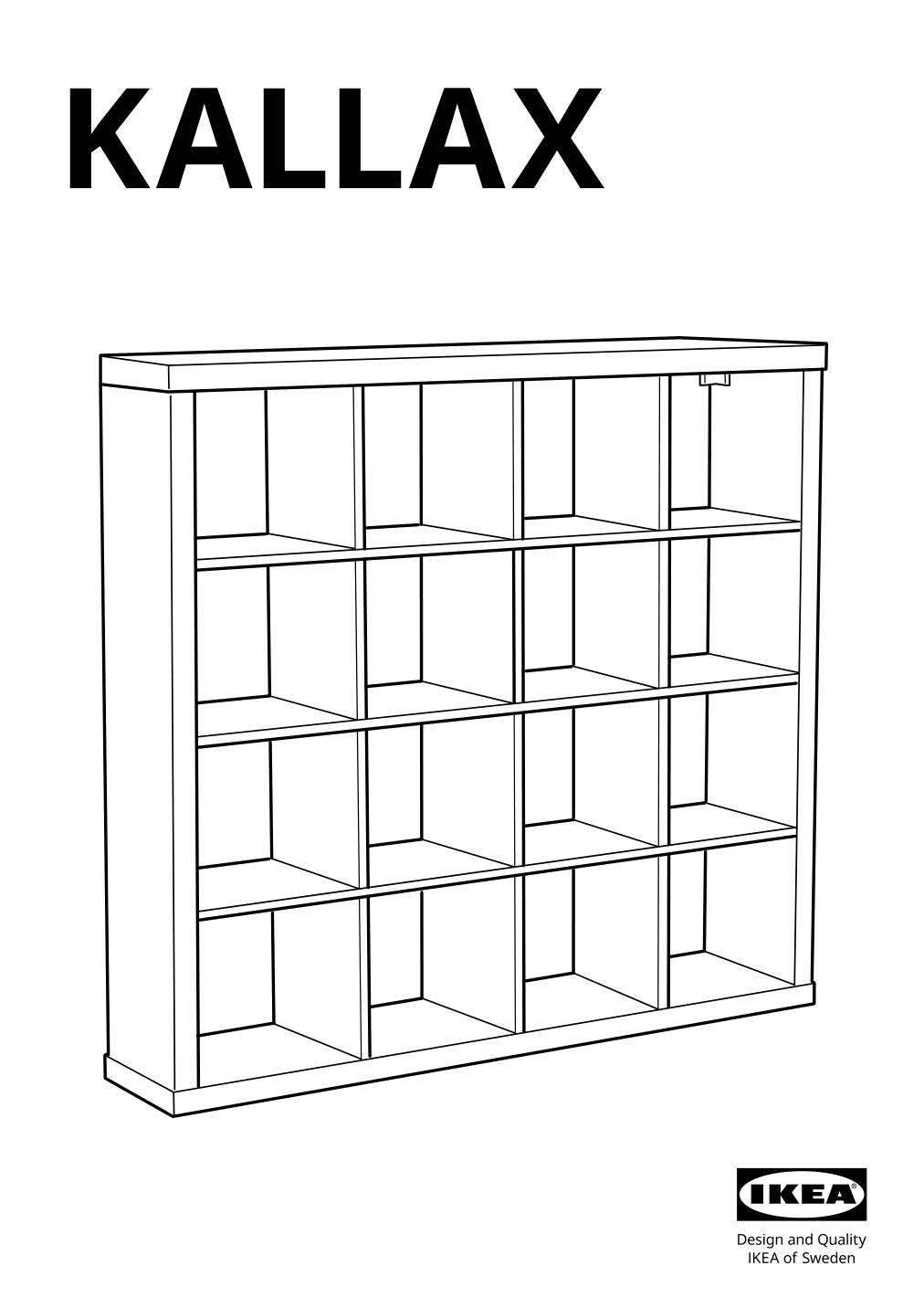 Assembly instructions for IKEA Kallax shelf unit high gloss white | Page 1 - IKEA KALLAX shelf unit 203.057.45